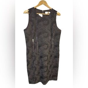 Michael Kors Snake Skin Zipper Sheath Dress Size 12